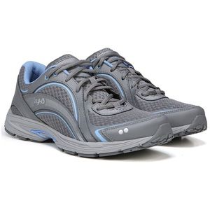 Ryka Sky Walk Walking Shoe baby blue and gray women size 8 wide